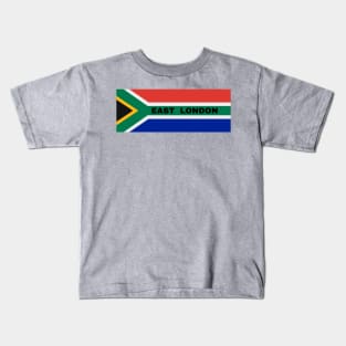 East London City in South African Flag Kids T-Shirt